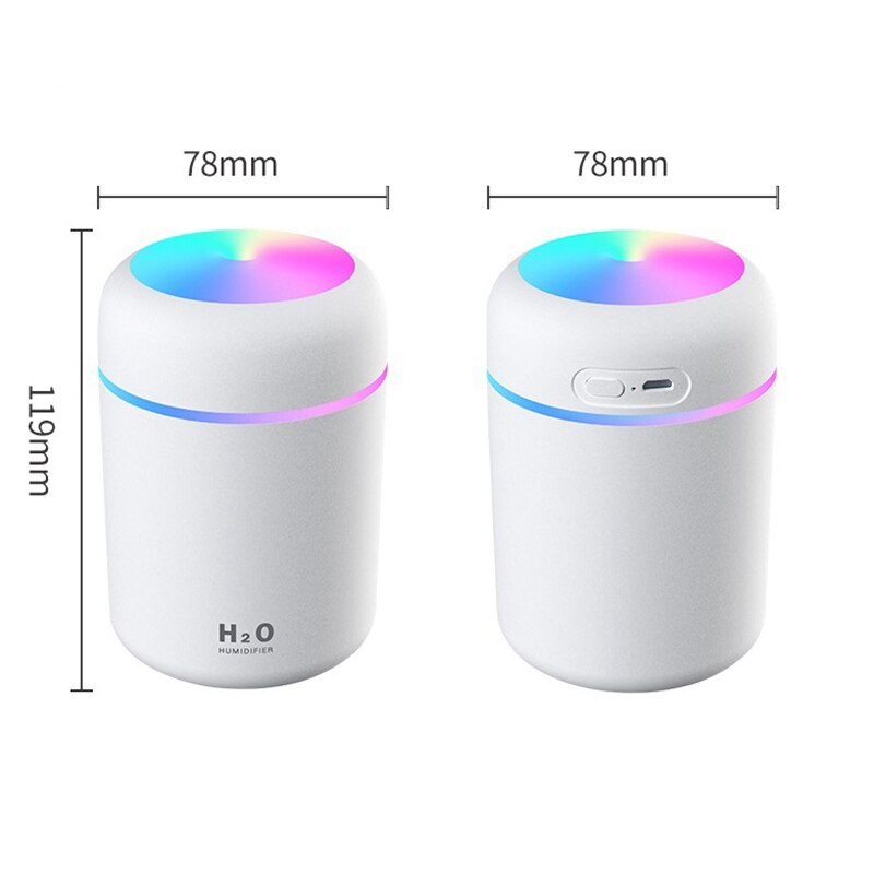 Portable 300Ml Humidifier USB Ultrasonic Dazzle Cup Aroma Diffuser Cool Mist Maker Air Humidifier Purifier with Romantic Light