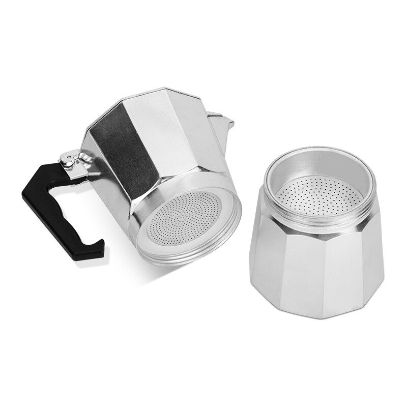 50-600Ml Aluminium Mokka Koffie Pot Snelle Kookplaat Koffie Brouwer Klassieke Achthoekige Vorm Keuken Accessoires Koffie Gebruiksvoorwerpen