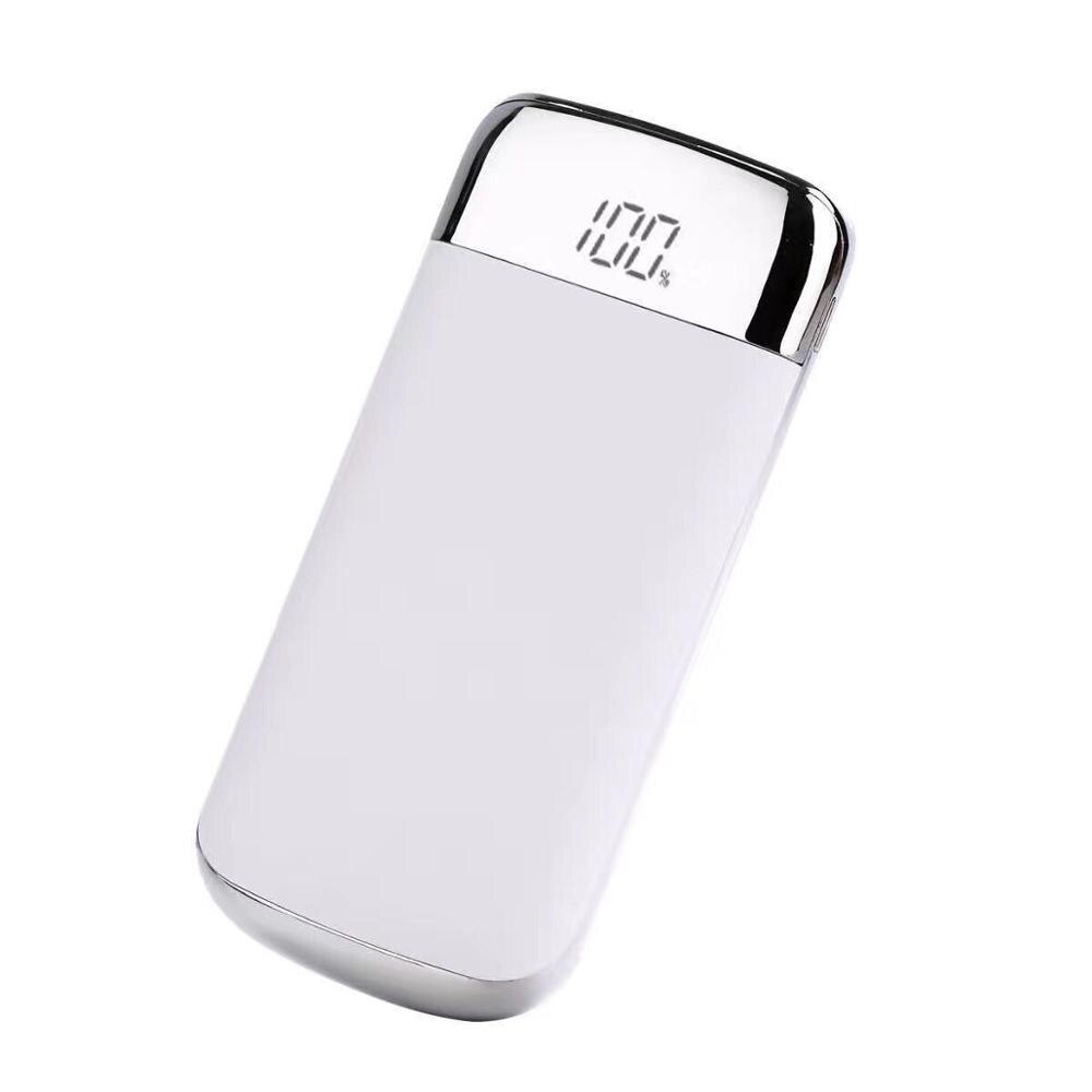 20000Mah Draagbare Externe Batterij Oplader Power Bank Led Digitale Display Dubbele Usb-uitgang Powerbank Voor Iphone 12 11 Xiaomi: White