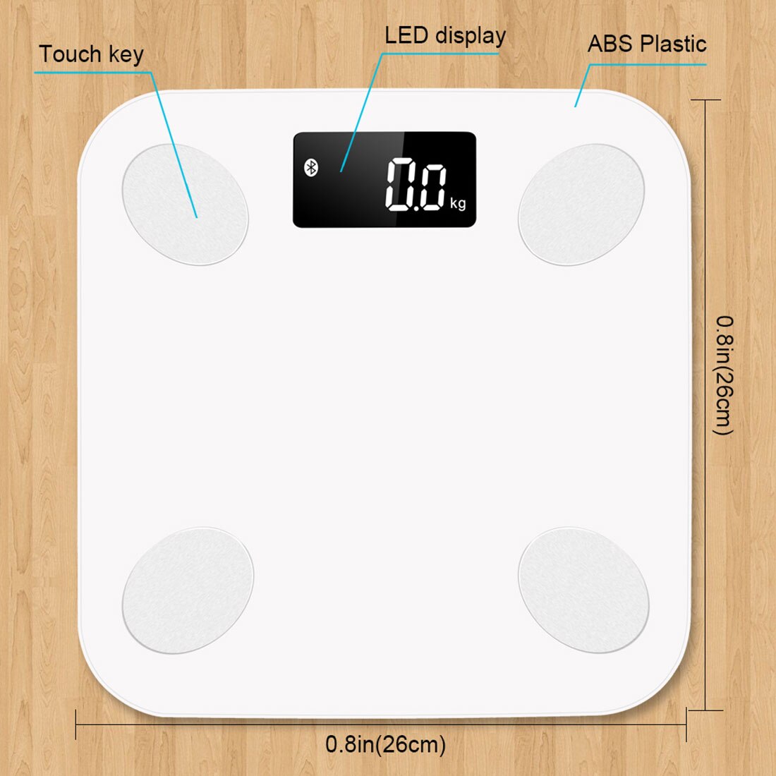 Bluetooth scales floor Body Weight Bathroom Scale Smart Backlit Display Scale Body Weight Body Fat Water Muscle Mass BMI