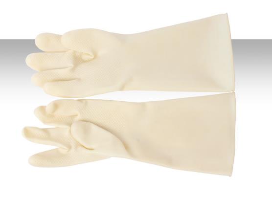 Guantes de goma largos resistentes al aceite, 31CM, aceite ácido, yardas grandes, gruesos, cálidos, de látex, para trabajo en el interior