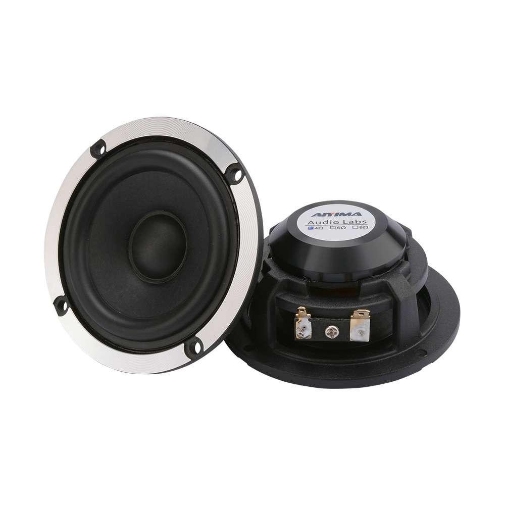 AIYIMA-altavoz de 3 pulgadas de rango medio para coche, altavoz de sonido de 4, 8 Ohm, 15W, cono de papel de lana, altavoz de neodimio de aluminio, 2 uds.