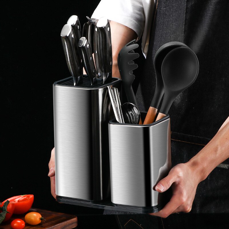 304 Stainless Steel Knife Holder Chopsticks Cage Integrated Kitchen Supplies Household Knife Storage Kitchenware Rack