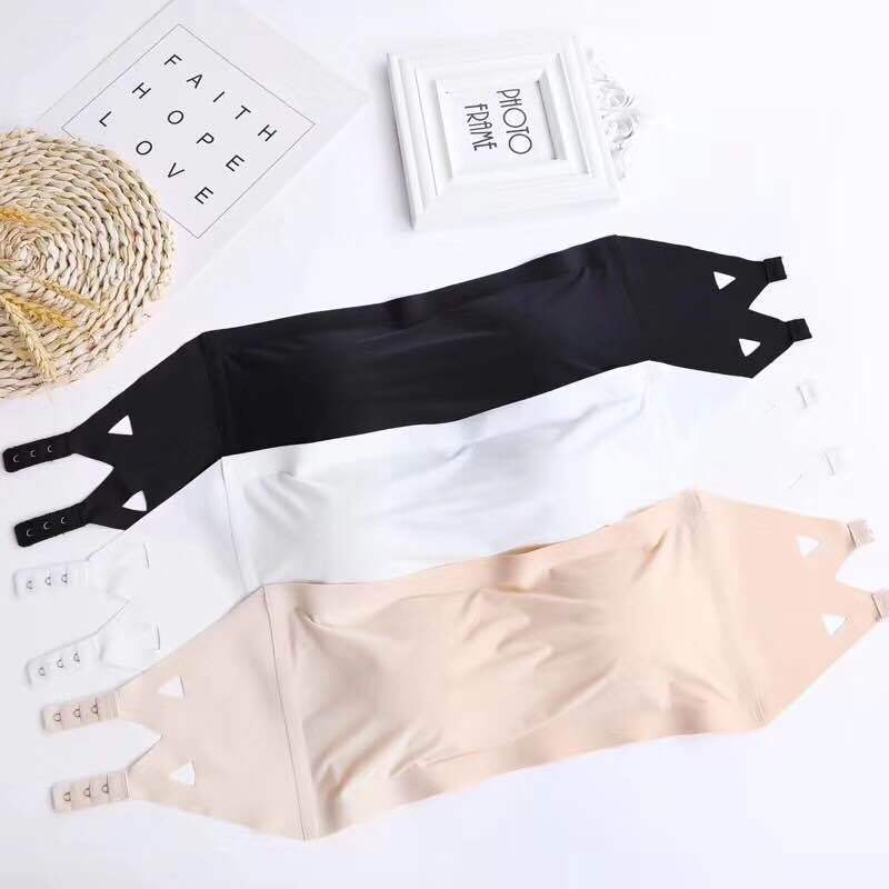 Solid Tube Top Women Casual Women Lady Bandeau Comfortable Strap Bras Tops Tube Chest Wrap Underwear Black White