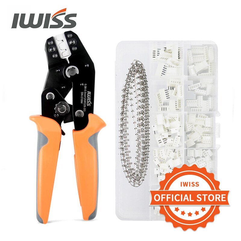 IWISS SN-01BM Mini terminals Crimping Plier kit 460pcs 2.0mm JST-PH Male/Female Connectors Kit 2/3/4/5/6 Pins Housing tool set: Light Blue