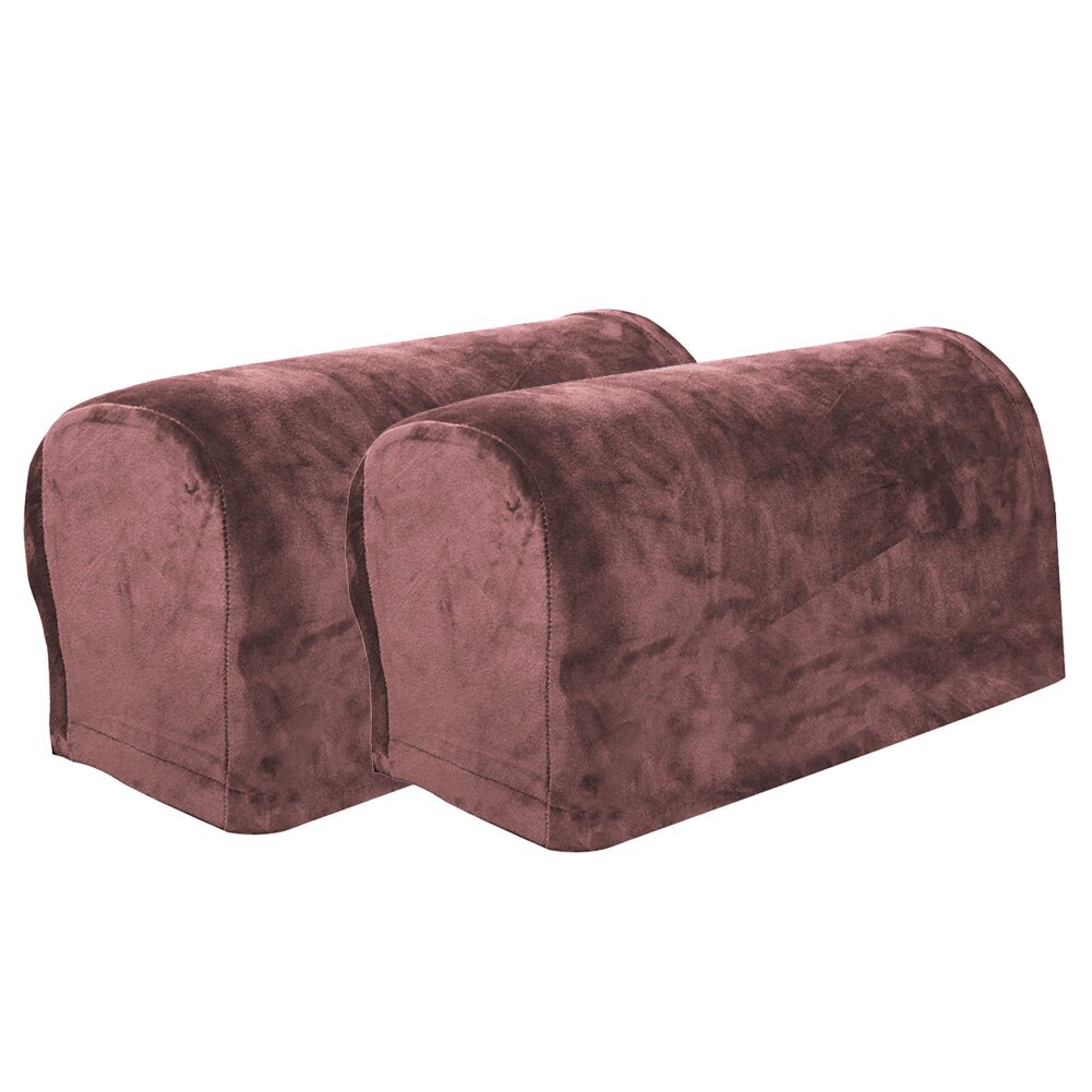 1 par stue sofa armlæn betræk møbelbeskytter til sofa stol moderne hjem støvtæt slidstærk elastisk stretch: Kaffe