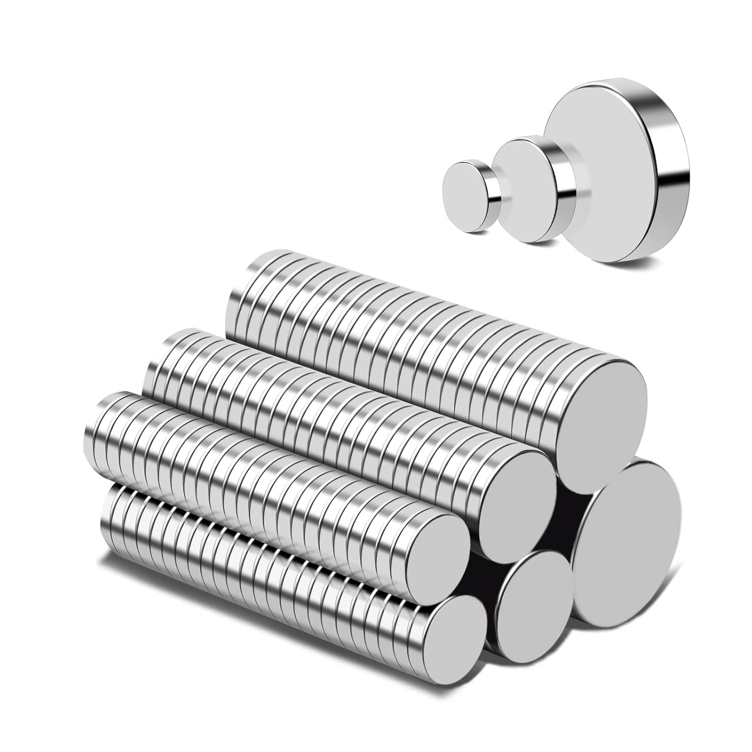 Super krachtige magneet Sterke magneet Schijfmagneet voor decoratie, koelkast, doe-het-zelf, gebouw, wetenschappelijk, knutselen, kantoor, 12x2 12x3 15x2