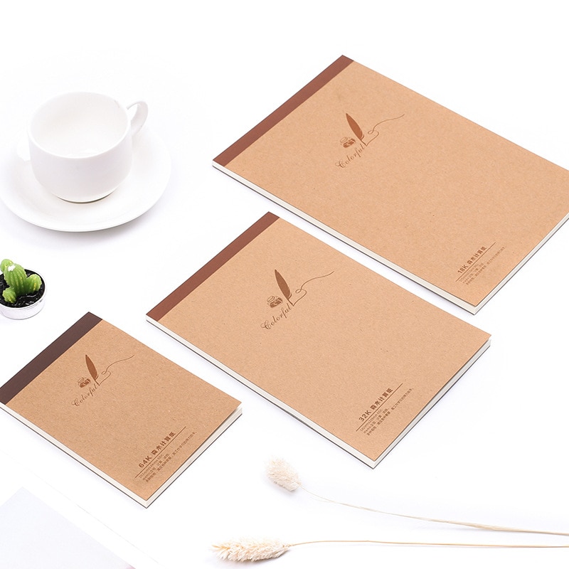 60pcs 18k/32k/64k Sketchbook Paintig Paper Diary Drawing Graffiti Record Paper Notebook Memo Pad Write School Office Stationery