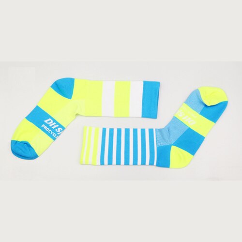 UGUPGRADE Sport Socks Woman& Man Cycling Socks Bike Socks Calcetines de Bicicleta: BlueYellow / L