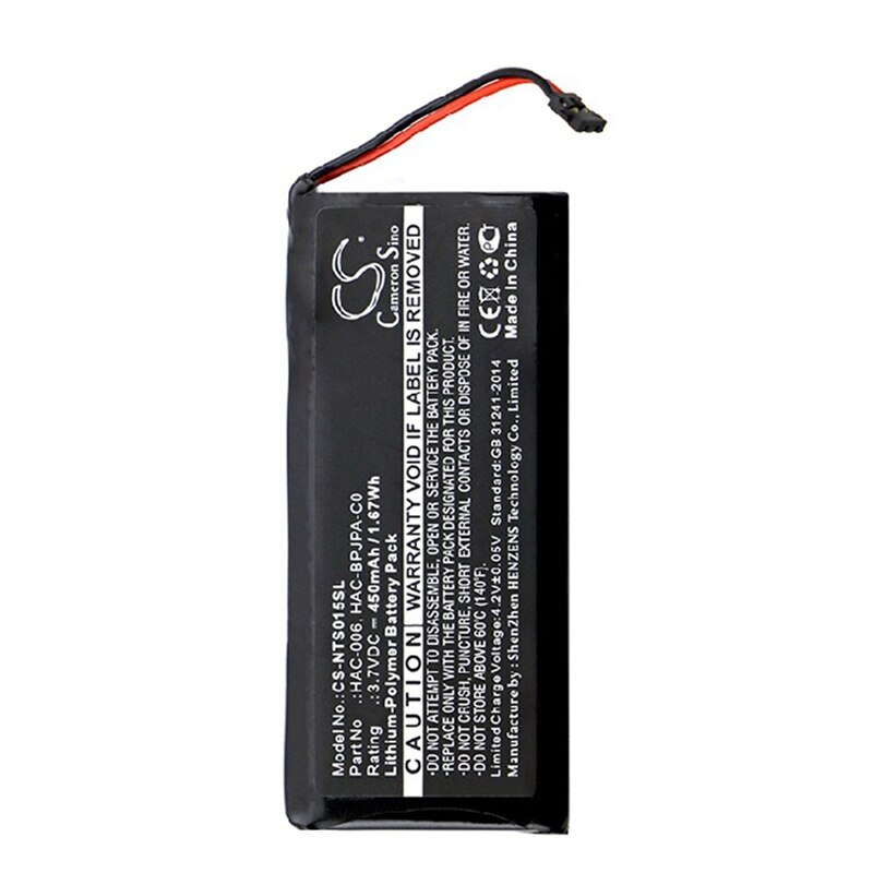 CameronSino 450 Mah Batterij Voor Nintendo Hac-015, Hac-016, Hac-A-Jcl-C0, Hac-A-Jcr-C0, Schakelaar Controller