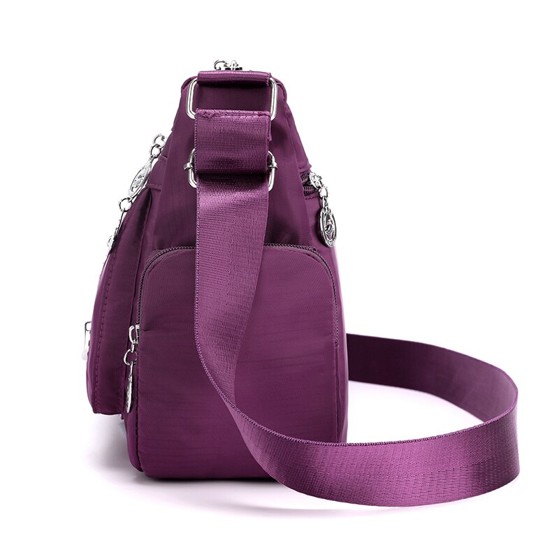 Väskor för kvinnor messenger bag vattentäta nylon axelväskor multi-pocket hobos crossbody bag bolsas