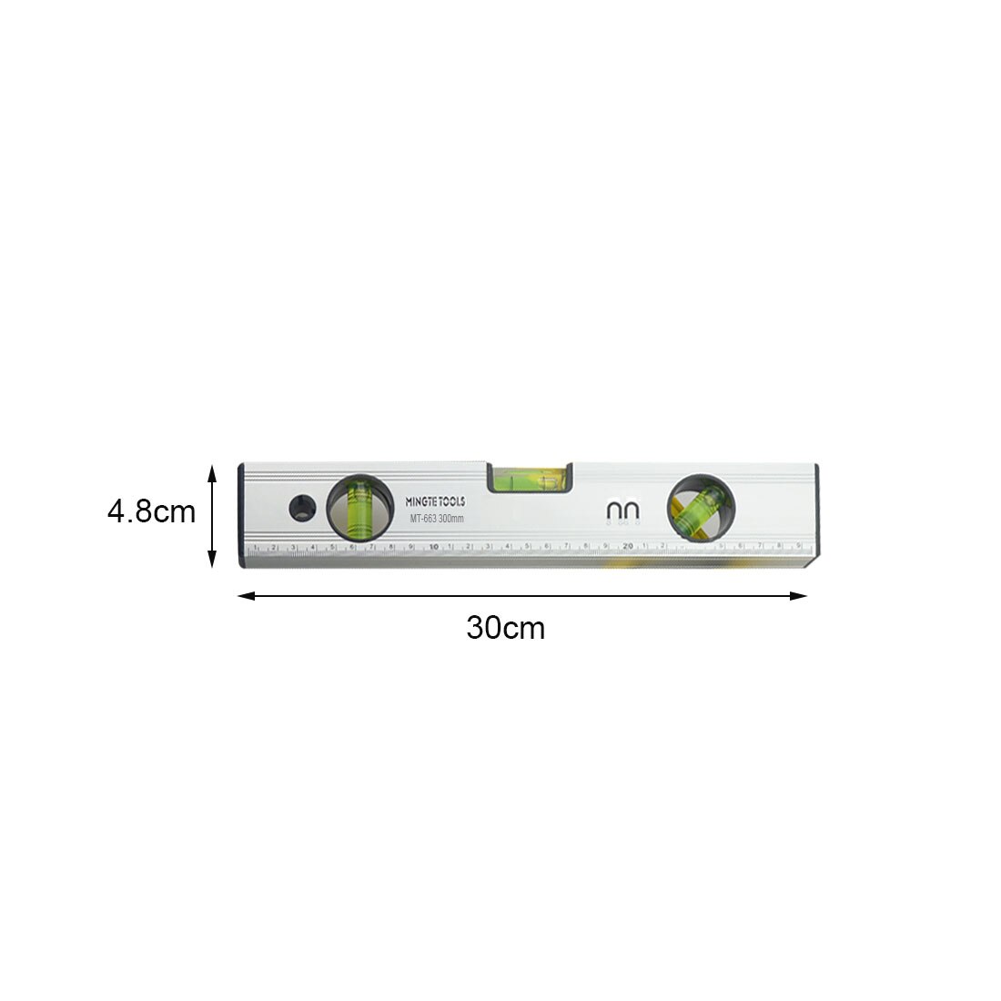 Hoge Precisie Waterpas Magnetische Hoge Lager Heerser Meetinstrument Horizontale Regel Mini Waterpas Balans Heerser: Beige