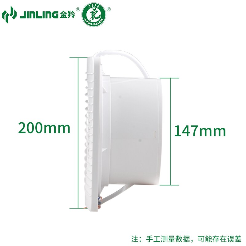 Jinling Exhaust Fan Kitchen Fume Ventilator Bathroom 6 Inches Wall Glass Window 2H