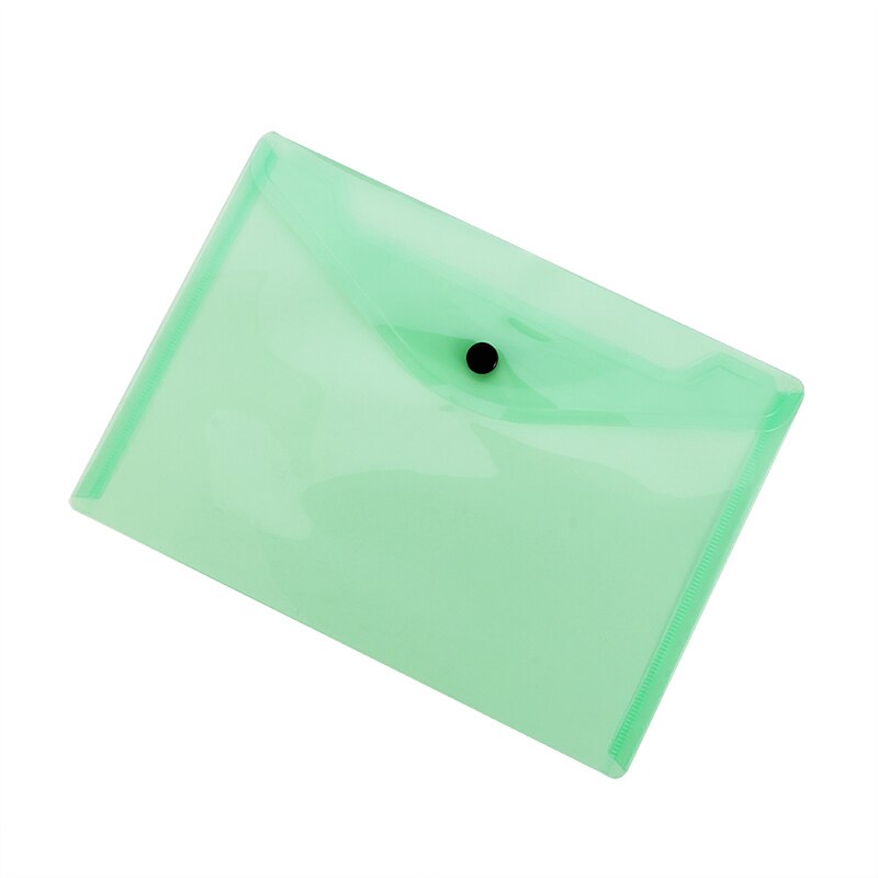 12 st/set genomskinlig plast  a5 mappar arkivväska dokument väskor mappar arkivering papper förvaring kontor skolmaterial: 12 st grön