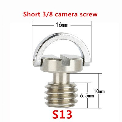 3 uds SLR, tornillo de placa rápida de 1/4 pulgadas con extensión de cabezal, 3/8 trípode, tornillo de cámara corta, conjunto para 1/4 y 3/8 tornillos de cámara: S13