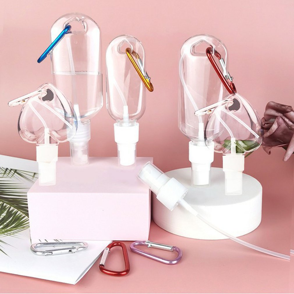 Petg Transparante Haak Fles 50Ml Spray Fles Desinfectie Water Fles Handdesinfecterend Fles Draagbare Reizen Gel Fles