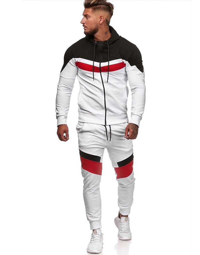 Men's Zip-Up Hoodie Sweatshirt – Sporty Tracksuit Style, Elastic Cuffs, With Pockets & Hood, New With Tags