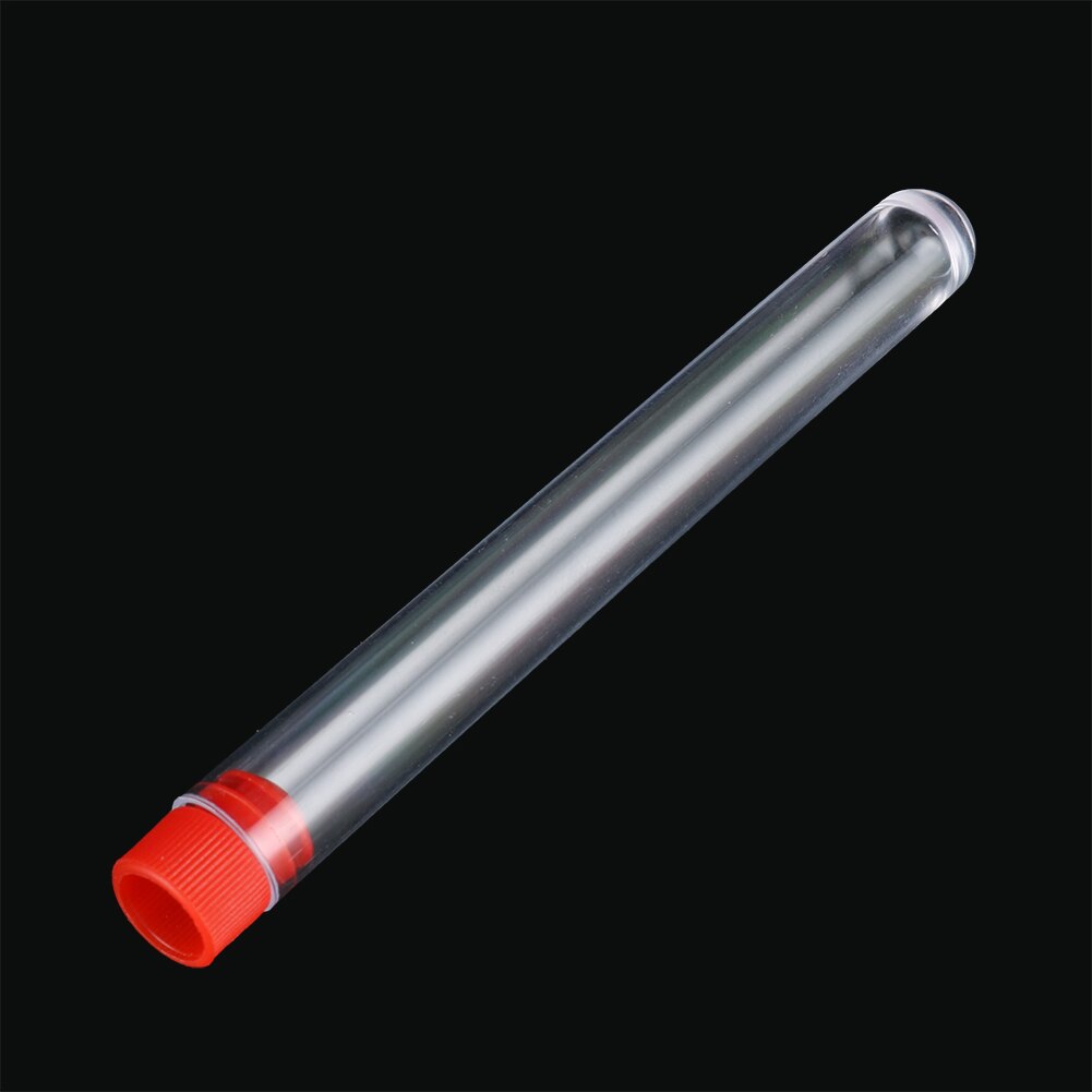 5 Pcs Disposable 12*100mm Hard Plastic Transparent Test Tubes With Cap 6ml Round Bottom Test Tube Laboratory Supplies