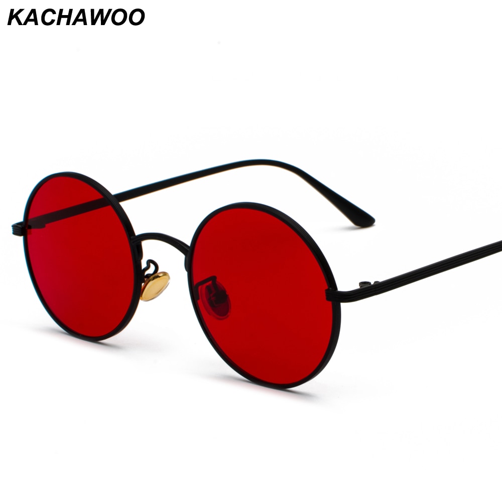Kachawoo frauen sonnenbrille mit verrotten linsen runde metall rahmen Jahrgang retro brille sonne für männer unisex geburtstag