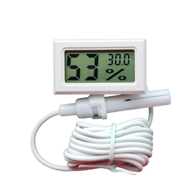 Temperature Sensor Beehive Mini Household Home Supplies Thermometer with Sensor Gauge Greenhouse: White