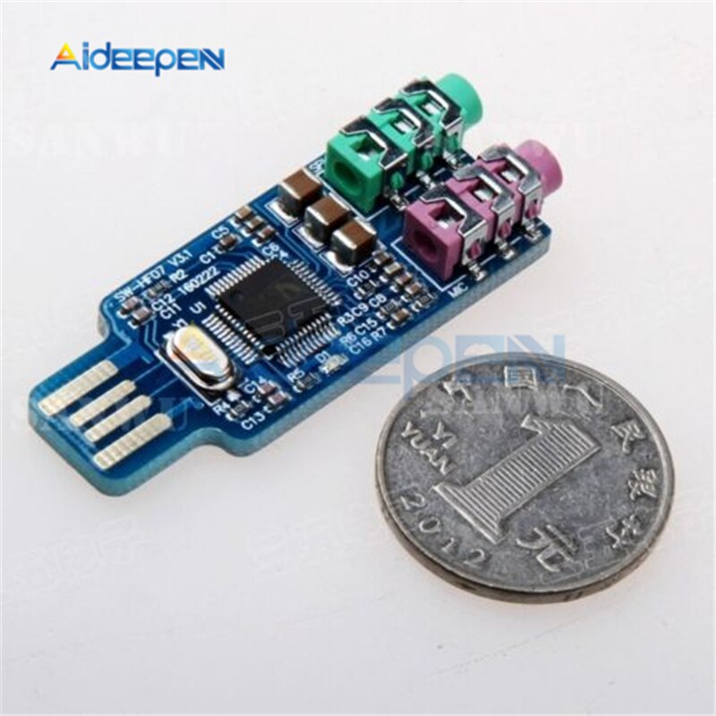 Gratis Drive USB Geluidskaart Laptop Computer Externe Geluidskaart Notebook Geluidskaart Originele CM108 USB Geluidskaart Chip