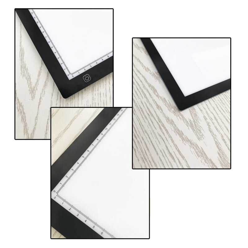 Novel-A4 Dimmable LED Drawing Copy Pad with Scale USB Power Artcraft Tracing for Painting Writing Animation, Sketching