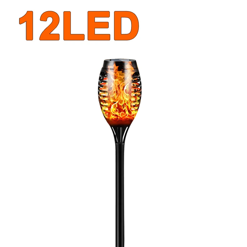 Solarleuchten, Solar--Fackelleuchten mit flackernder Flamme, wasserdichte Solar--Landschaftsgartenleuchten für Höhle Außenbereich, für Wege, Terrasse, Hof: Blau