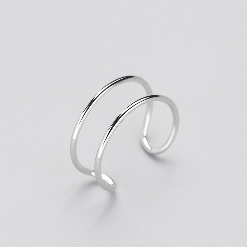 INZATT Neue Stil Minimalistischen Ring Braut setzt Linie Real 925 Sterling Silber Für Frauen Geburtstag Party modisch Edlen Schmuck