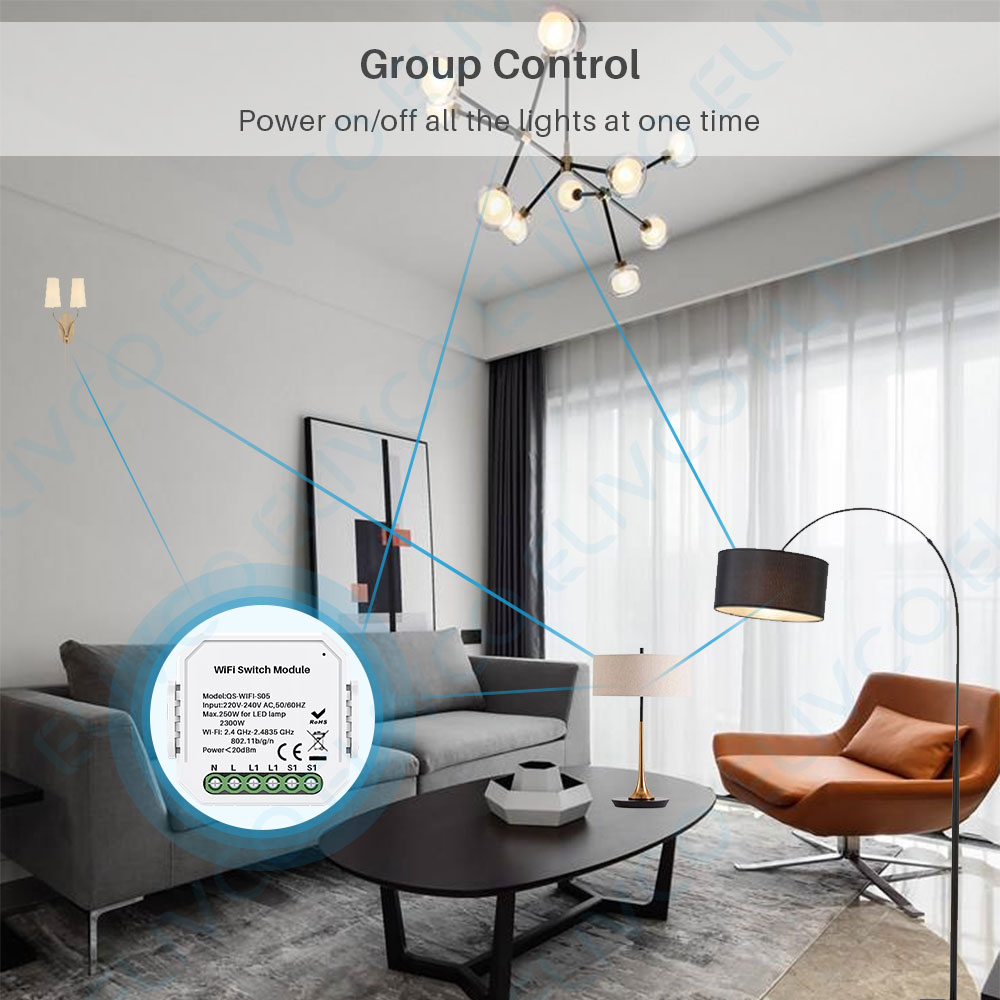 Wifi Smart Switch Module 1 Gang/2 Gang Two Way 10A 2300W Tuya Smart Leven App Afstandsbediening groep Controle Timer Werkt Met Alexa