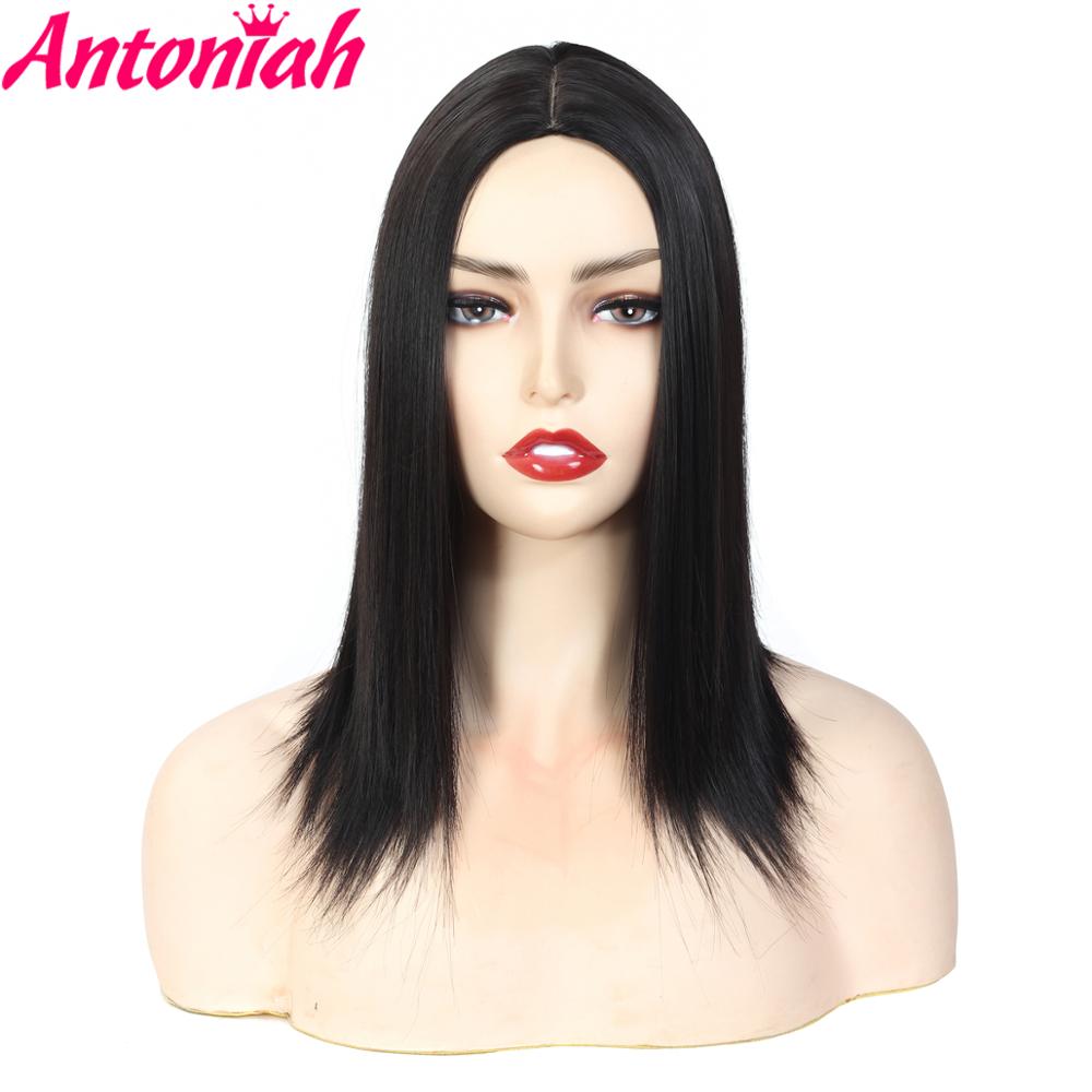 Antoniah Topper Clip-In Haar Hoge Temperatuur Fiber Synthetische Clips In Hair Extensions Voor Vrouwen Haarstukken Zwart Bruin Haar