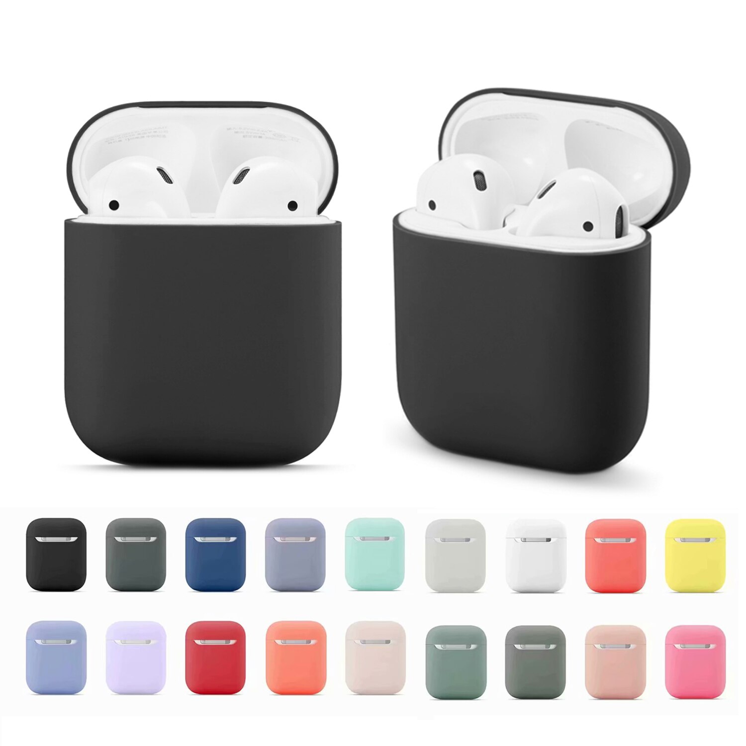 Soft Silicone Cases For Apple Airpods 1/2 Protective Bluetooth Wireless Earphone Cover For Apple Air Pods Charging Box Bags