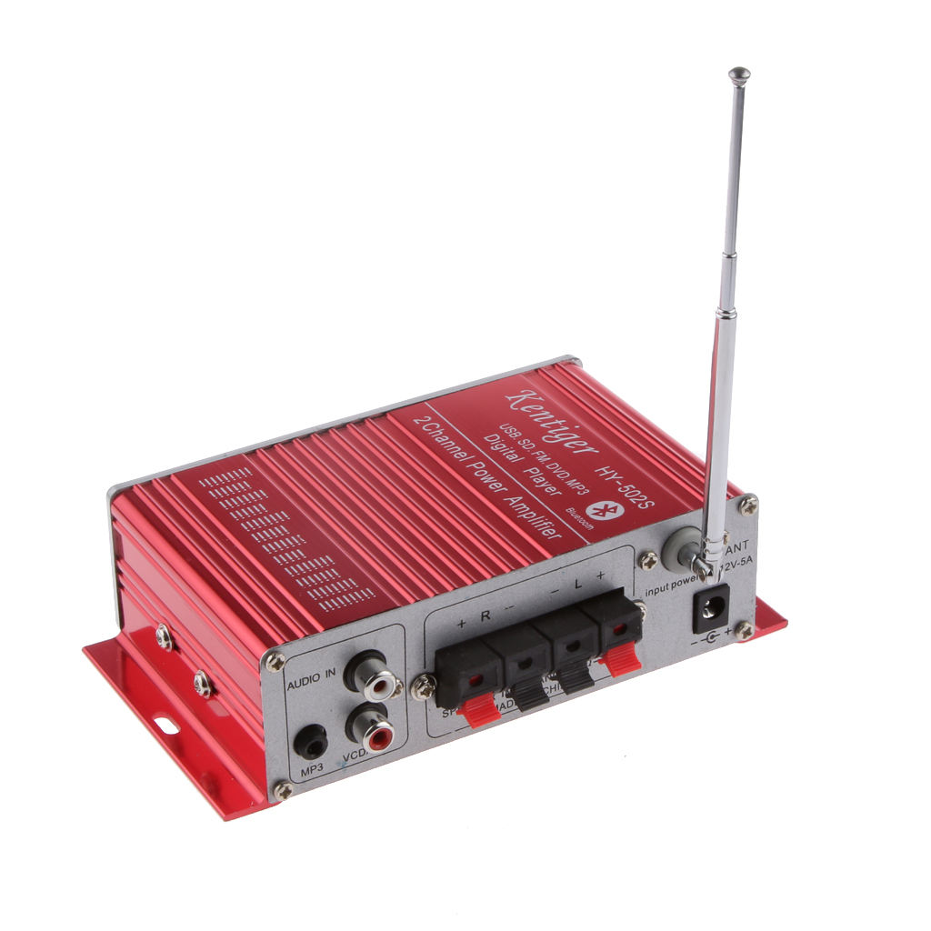 Rode Mini Bluetooth Hi-Fi Stereo Audio Amp Versterker Fm/MP3/Sd/Usb/Dvd Voor Ipod Telefoon auto Motor Thuis