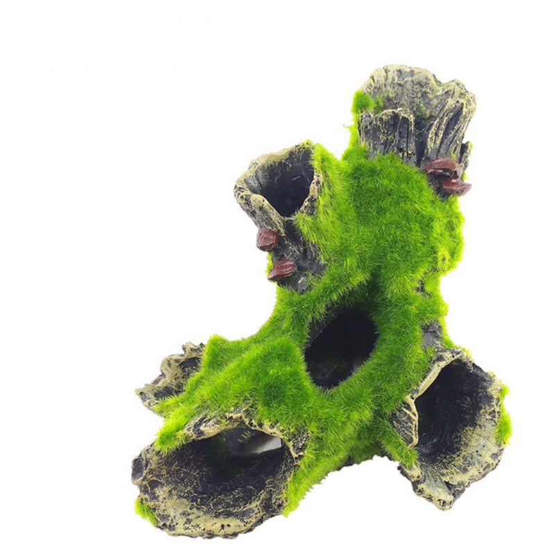 2 stijlen aquarium decoratieve hars vis speelboom grot grot decoratie berg uitzicht aquarium ornament: Type 1