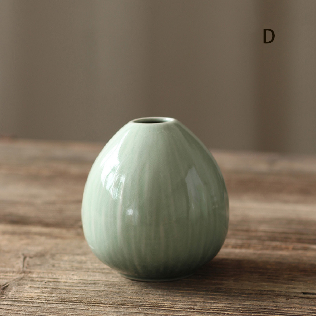 Décoration de vase en céramique Simple, décoration de table à manger de salon, petit vase de plante hydroponique: Gris clair