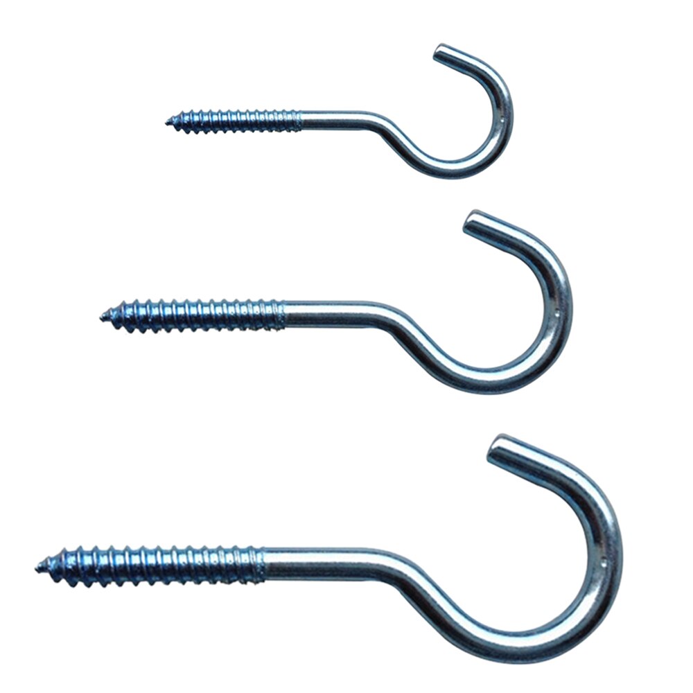90 pçs/set Ovelhas Olho Ganchos ponto de Interrogação Gancho de Metal com Rosca de Parafuso Peg 6 8 10 Tamanhos Para DIY Artes, artesanato Acessórios Leathercraft