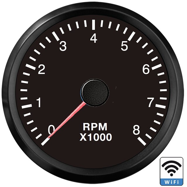 Nowy 52mm Wifi obrotomierz uniwersalny samochód Łódź 0-4000 generator z niskimi obrotami UTV ATV programowalny wskaźnik dla benzyna diesel silnik podświetlenie: BN 8000RPM