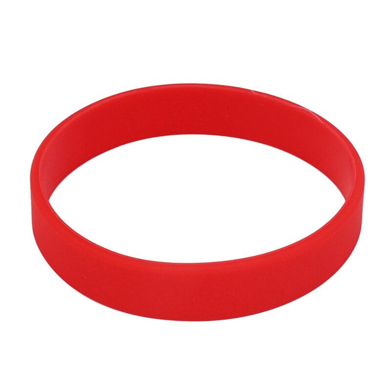 5x silikonkautschuk-elastik-armbänder, manschettenarmbänder, armreifen, rot