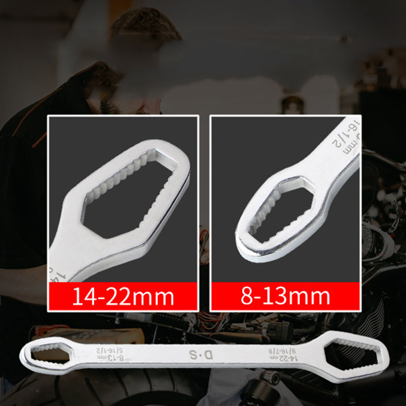 Llave Torx Universal ajustable para gafas, llave de trinquete para bicicleta, motocicleta, herramientas de reparación de coche, 8-22mm