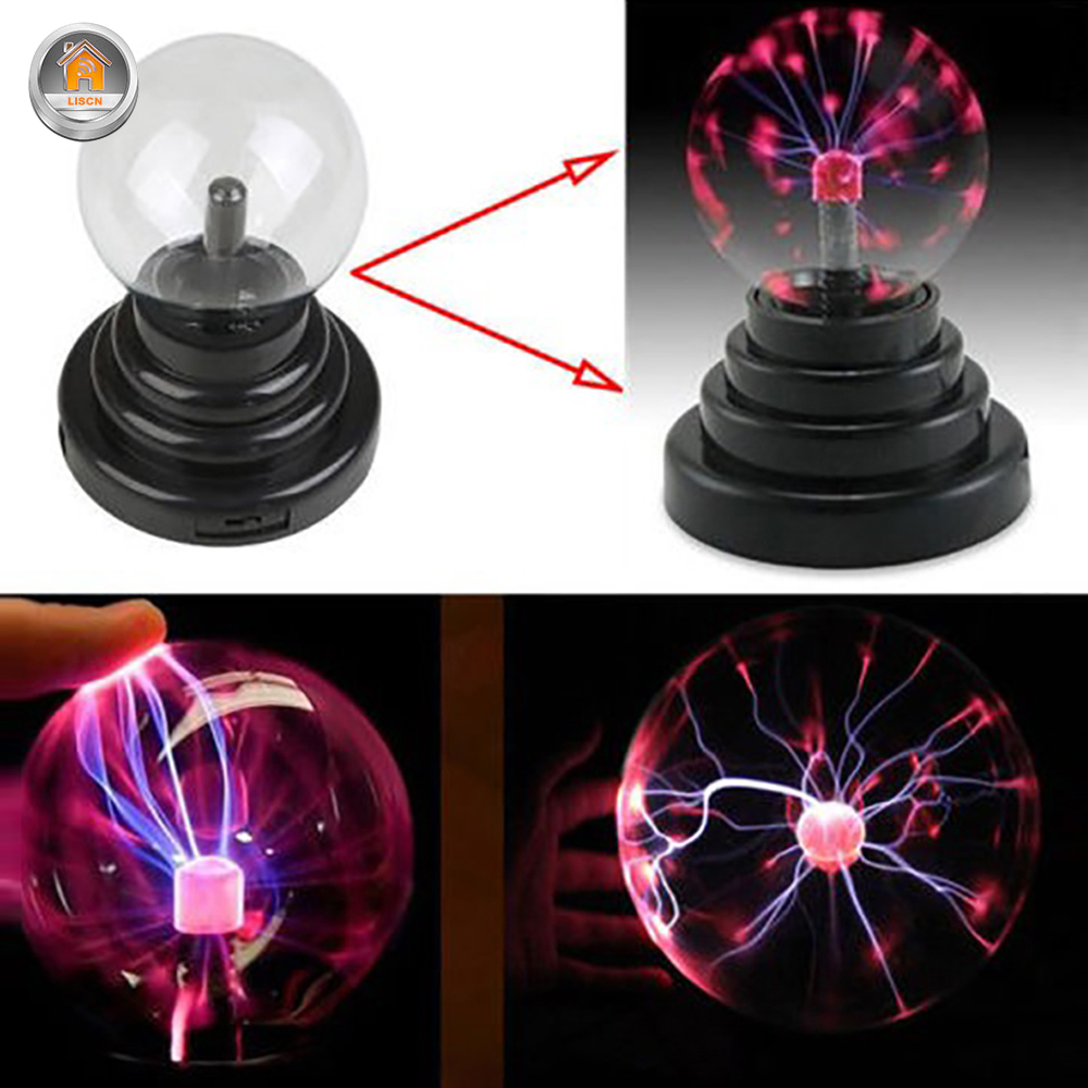 Plasma Ball Light Novelty RGB Night Light Touch Sound Sensitive Electrostatic Flashing Ball Magic Lamp Kids Home Decoration