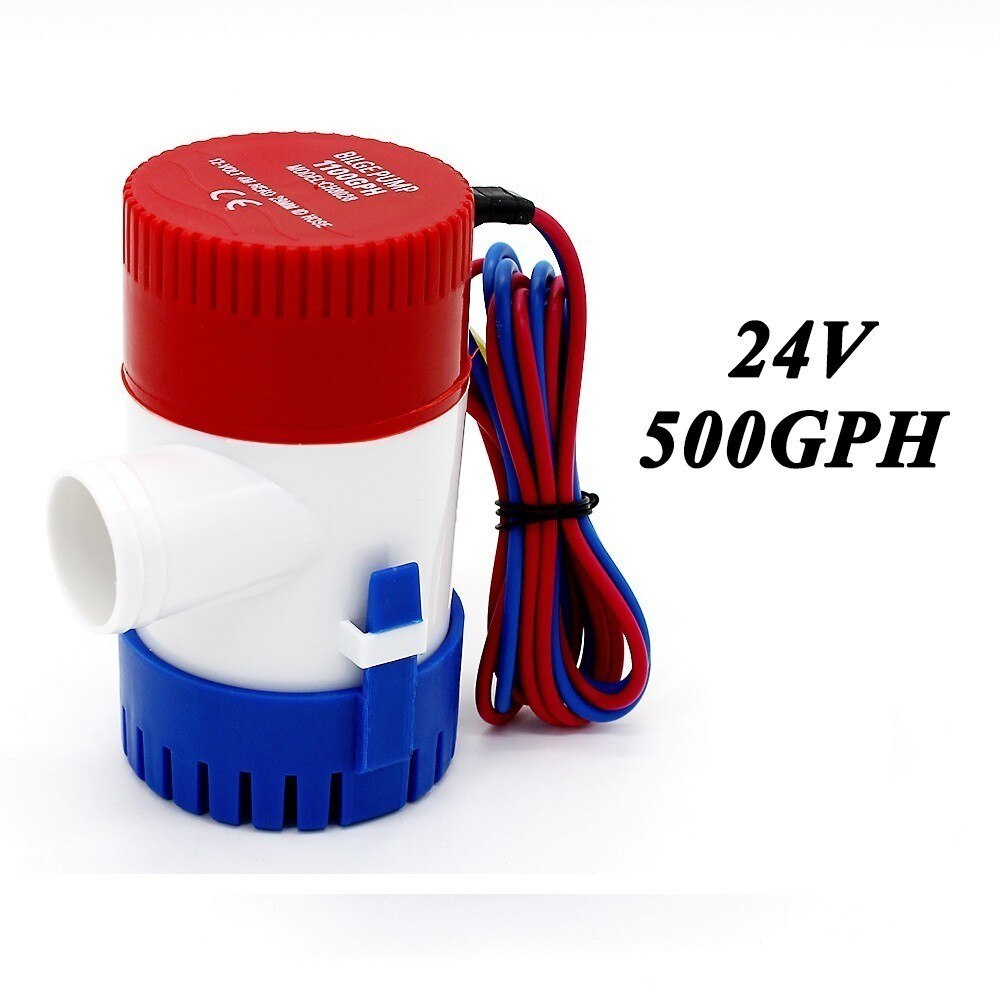 350 gph  dc 12v/24v lænsevandspumpe til båd/kajak, engelsk manual, elektrisk nedsænket booster pumpe ,350 gph bomba ,12 24 v volt: 500 km / t 24v