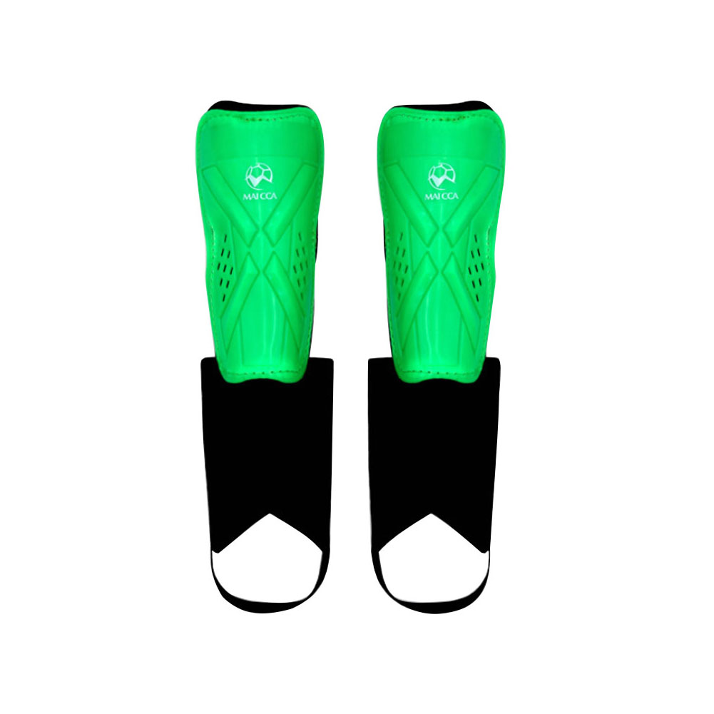 Children Football Shin Guards Sports Kids Soccer Ankle Leg Protectors Calf Socks Belt Karate Training Accessories: Green