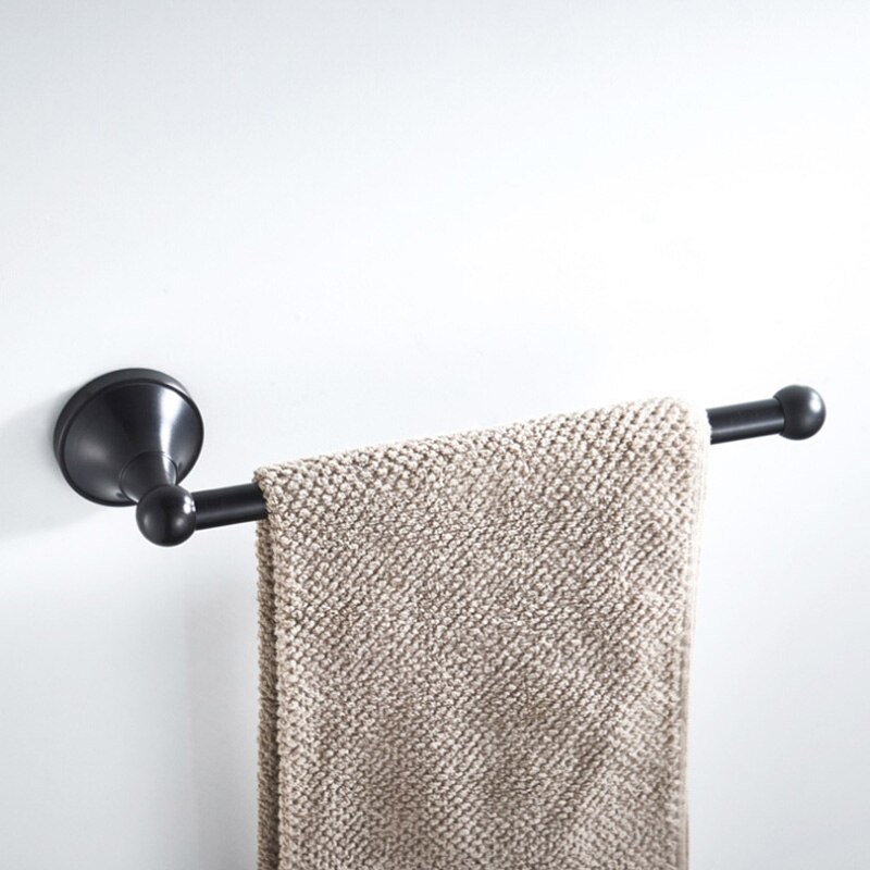 30 Cm Zwart Handdoekhouder Wall Mounted Antieke Badkamer Handdoek Ring Chroom Wit Grote Keuken Toiletpapier Houders Messing: Black