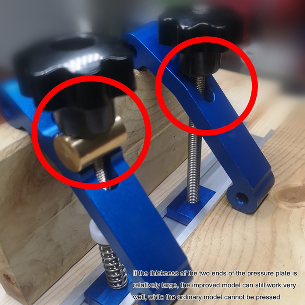 Woodworking T Slot Block Clamp Carpentry Pressboard Clamp Kit Multi-Purpose T Track Clamp Positioning Limiter Miter Clip Device