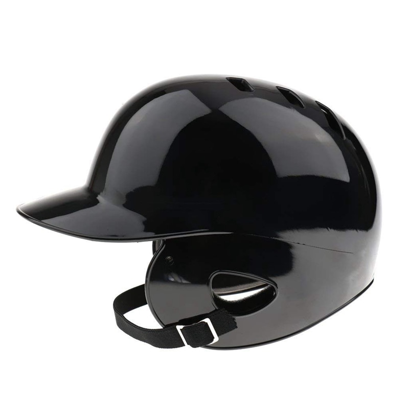 -Batter's Helmet Softball Baseball Helmet Double Flap - Black