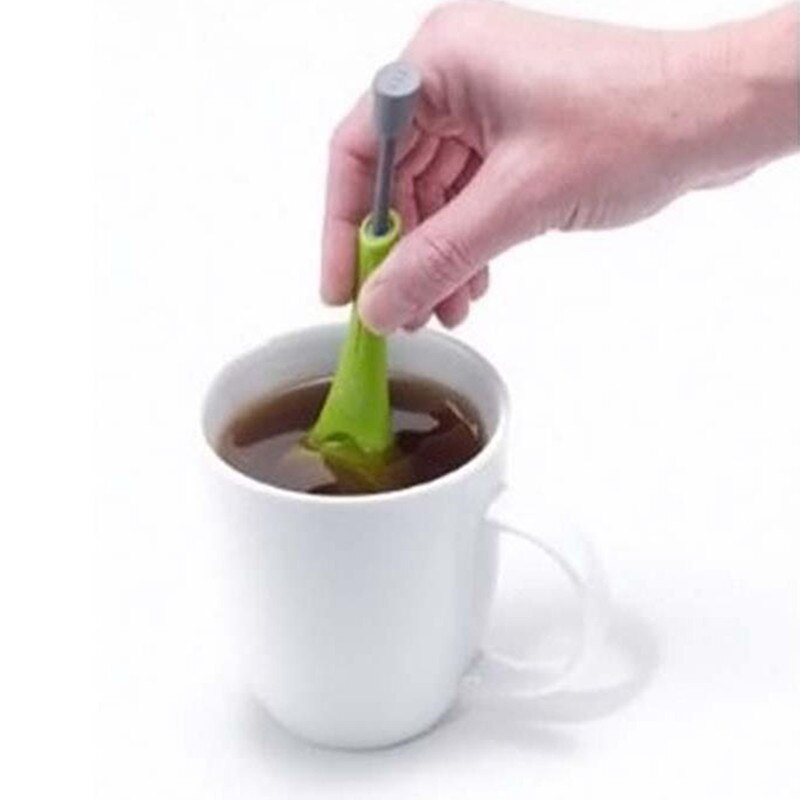 Tea Infuser Built-in plunger Healthy Intense Flavor Reusable Tea bag Plastic Tea&amp;Coffee Strainer Measure Swirl Steep Stir&amp;Press