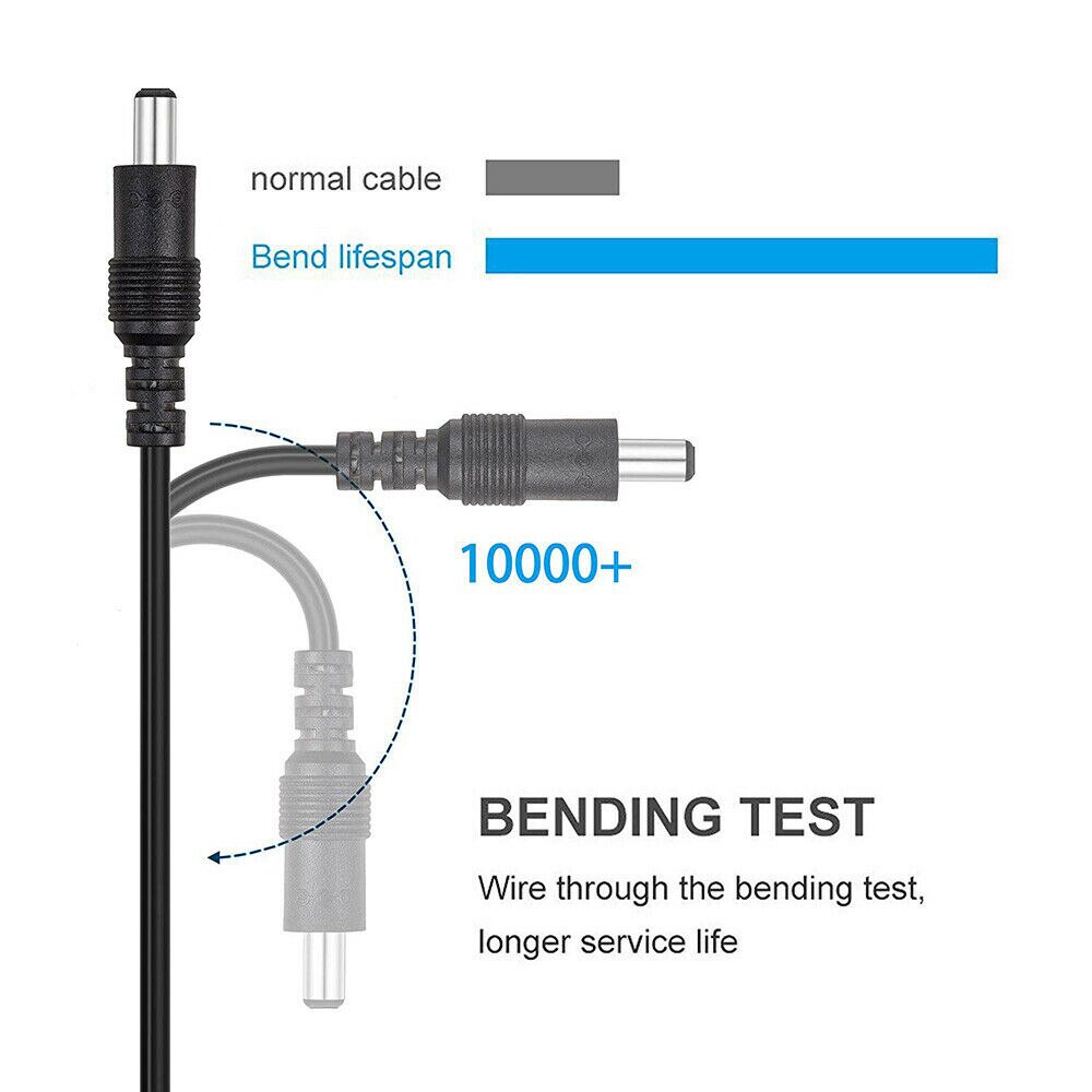 Klassinen musta 1.8m 3m 5m dc jatkojohto 5.5mm*2.1mm uros-naaras virtajohto johto cctv kameran kodinkonekaapeli
