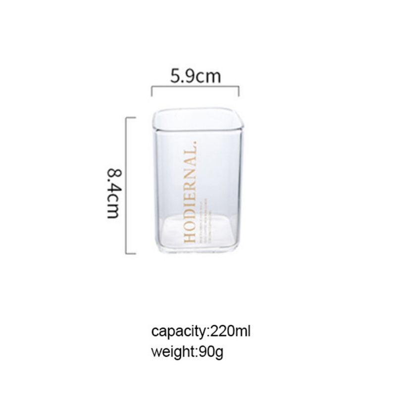 Simple Glass Can Shaped Cup Eco-Friendly Cold Drink Cup Dessert Shake Cafe Beverage Juice Milk Cup: B1