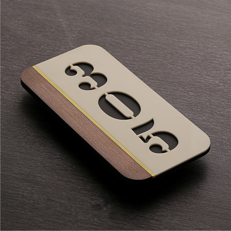 Números de puerta acrílicos de apartamento habitación de Hotel puerta de la casa signo de dirección número de casa unidad al aire libre personalización de la tarjeta del piso