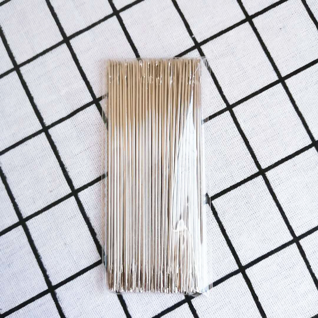 Aiguilles à coudre à grand œil en acier inoxydable, ensemble d'épingles à coudre, artisanat de bricolage, accessoires de couture ménagers, 100 pièces/lot