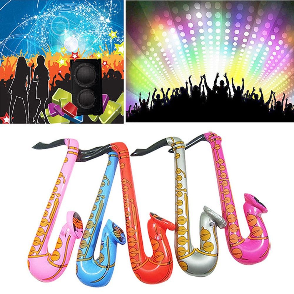 Lustige Aufblasbare Spielzeug Blow Up Rock & Roll Saxophon Disco Party Musik Spielzeug 70 cm Zufällige Farbe